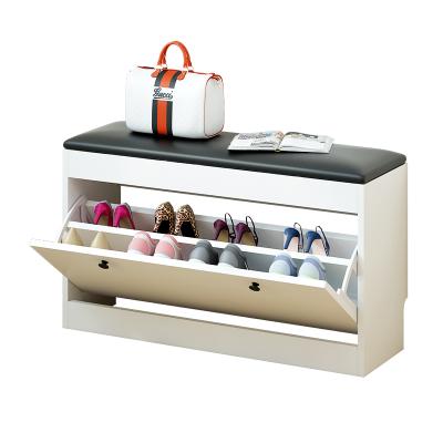 China Convertible Modern Style Hanging Space Save Space 3 Layer Wooden MDF Shoe Cabinet for sale