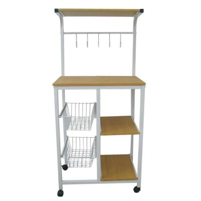 China Metal Serving Iron Kitchen Organizer Home Furniture Storage Vegetable Trolley Trolley With Wheels for sale