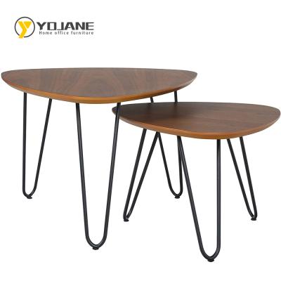 China Nordic Modern Living Room Wooden Interlocking Furniture Yojane Wrought Iron Marble Coffee Table for sale