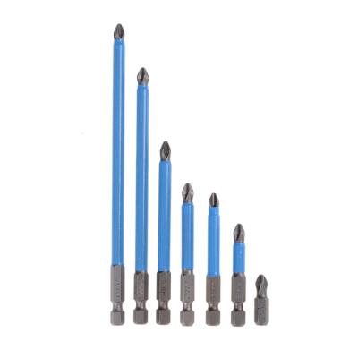 China 7 PCS PH2 Anti Slip Industrial Cheaper Magnetic Cross Electric Drill Bits Screw Nozzle Taper Corrector 25mm 50mm 65mm 70mm 90mm 127mm 150mm for sale