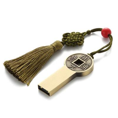 China Chinese Style Pen Drive 32gb 16gb 8GB 4GB Pendrive Shape Copper Coin Pen Drive Chinese Pendrive Metal Bronze Zinc Alloy for sale