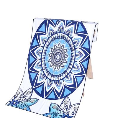 China Custom Printed Custom QUICK DRY Plain Microfiber Backpack Printed Quick Dry Beach Towel With Bag for sale