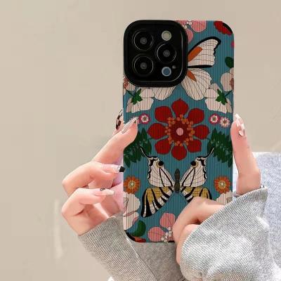 China Softly suitable for butterfly flower iPhone13 14promax Apple 12 11 soft skin phone case xr inclusive xs 7p for sale