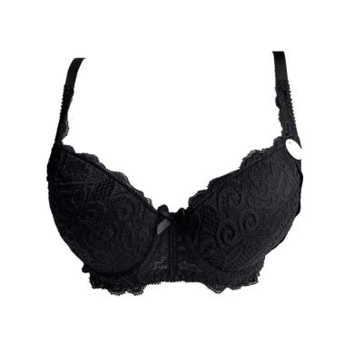 China Soft Light Padded Women Lace Up Underwired Bra Light Padded Underwear Basic Bra for sale