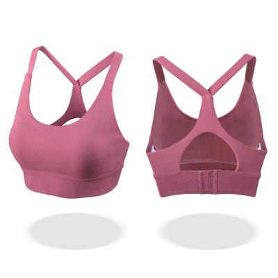 China QUICK DRY women runner sports bra yoga fitness top sportswear adjustable back pink bra for sale