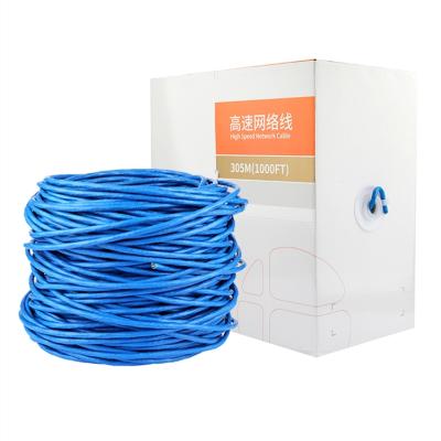 China Customizable Telecommunication Utp Lan Cable Cat 6 Cable Cat6 305m Box Cat 6 Network Cable for sale