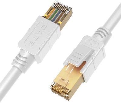 China Free Sample Telecom Ethernet Cable CAT8 40Gbps 2000Mhz SFTP Lan Cable Fire Resistant Audio Power Cable for sale