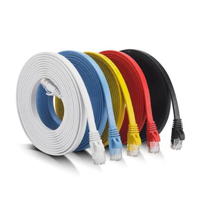 China Free Sample Telecommunication Ultra Slim CAT 6 UTP 32AWG Ethernet Patch Cord Flat Cable for sale