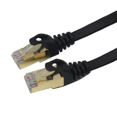 China Lan Network 90 Degree Flat Ethernet Cable cat7 10 Gigabit Lead Right Angle Straight Shielded SSTP Ethernet Network Cable for sale