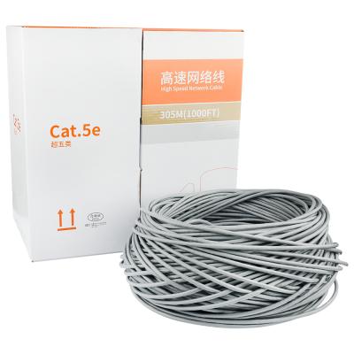 China Telecommunication 305m Cat 5 Cat Cat 5e Cat5e 24awg Indoor 1000ft Lan Utp 4pair 8wire Network Since CCA Ethernet Cable for sale