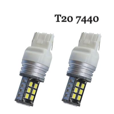 China T20 7440 7443 15 Universal SMD 2835 LED W21W W21/5W Car Turn Signal Brake Light Reverse Lamp DRL DC 12V for sale