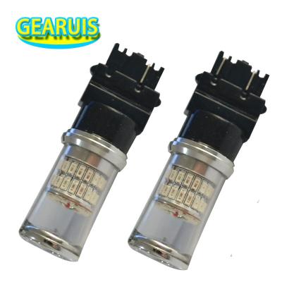 China T25 3156 3157 P27/7W P27W 380MA 48 SMD 3014 Lens LED Turn Signal Brake Light Bulb Car Styling 12V Red White To 24V 48 SMD 3014 LED 3156/3157 for sale