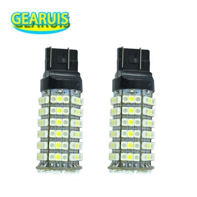 China Super Color Amber Yellow Turn Signal Lights White DRL 12V PVC T20 7443 W21/5W Dual Bright 3528 Roller Coaster LED 120 SMD 1210 for sale