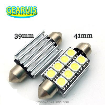 China Festoon C5W Canbus 8 SMD 5050 LED 39m 41mm 41mm Interior White Car Lights 8SMD Lamp Bulb Dome Light DC 12V 39mm for sale