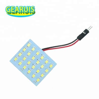 China DC 12V Dome Light 24 SMD LED 24SMD 3528 Car Lights Lamp Bulb T10 Festoon BA9S 24 SMD LED 1210 Super Bright Interior Adapters DC 12V Dome Light for sale