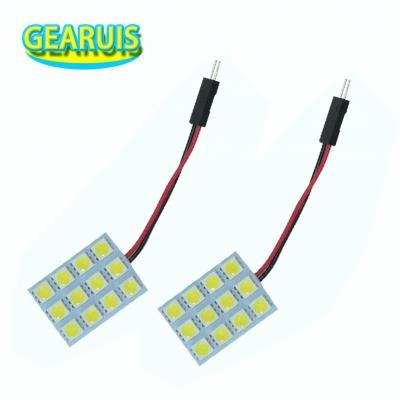 China Super Bright Interior Lamp Lights T10 Festoon BA9S 12 SMD 5050 LED Adapters White DC 12V Dome Indicator Light 12 SMD 5050 LED 12SMD Car Dome Light for sale