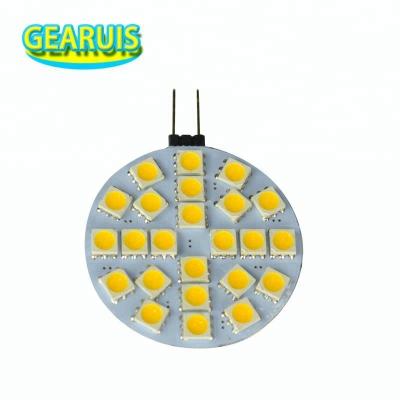 China AC 12V G4 24 SMD 5050 LED 3 Chips Marine Camper Bulb Lamp Light 12V Slim Chamber White Warm White Car Lighting G4 LED G4 24 SMD 5050 LED for sale