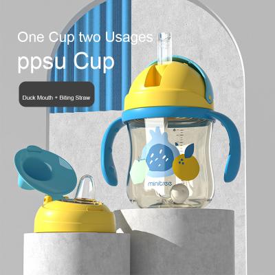 China BPA Free Design Baby Drinks Cup PPSU Multifunctional Food Grade 2021 New 260ml Baby Training Cup For Babies for sale