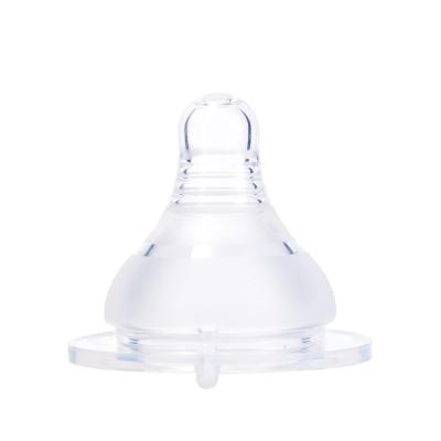 China BPA Free Natural Wide Neck Bottle Flow Silicone Baby Feeding Bottle Liquid Nipple for sale