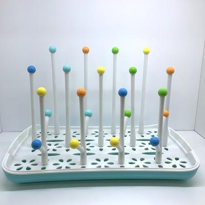 China BPA Free 2021 New Eco-friendly Baby Multifunctional Milk Bottle Drying Rack For Bottles for sale