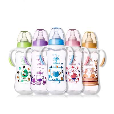 China BPA Free High Quality Handled Plastic Feeding Supplies 9 oz 270 ml BPA Free PP Baby Bottle for sale