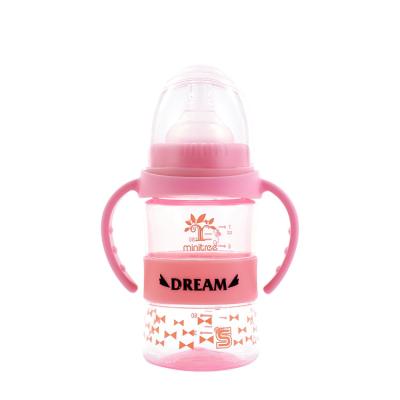 China 7oz Neck BPA Free Heat Sensitive Wide Neck OEM Service Baby Milk Feeding Bottle for sale