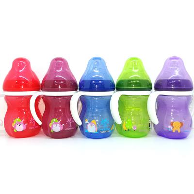 China BPA free 2021 new hot sale factory direct sales 6 oz 180 ml wide silicone baby neck pp feeding bottle for sale