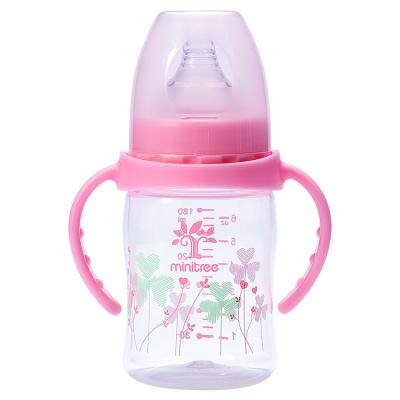 China Hot Selling BPA Free Customized Nursing Bottle 6 Ounce 180ml PP Wide Neck Baby Feeding Bottle For Infants for sale