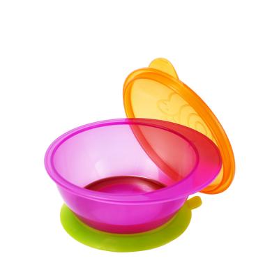 China BPA Free Reusable Baby Food Feeding Tableware Non-toxi Baby Suction Baby Feeding Bowl for sale