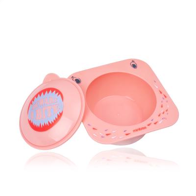 China 0-6 Years Old New Arrival Eco-friendly Non-toxic Baby Bowl Strong Suction Baby Bowl With Lid For Kids for sale