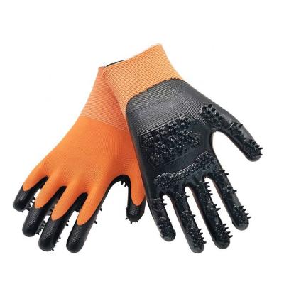 China Viable Pet Latex Glove Maker Horse Grooming Gloves Pet Groomer for sale