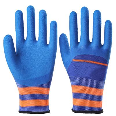 China Factory wholesale rubber tire gloves safety latex wear-resistant anti-skid blue wear-resistant gloves for sale