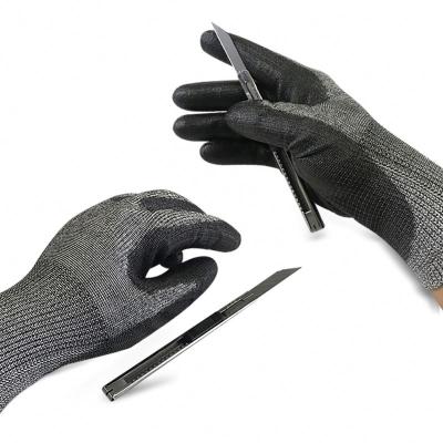 China Breathable En388 PU Security Working Gloves Cut Resistant Construction for sale