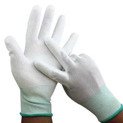 China comfortable & flexible & Wholesale Durable 13 Gauge Mechanical Work Knitted Nylon PU Coated Palm Coated Safety Gloves for sale