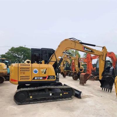 China Building \ Used Crawler Excavator Small Digger Sany SY75C Agriculture \ Construction Pro 7 Ton for sale