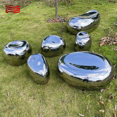 China Sculptuur voor parkversiering Aanpasbaar buiten Stainless Steel Metal Spiegel Sculptuur Te koop