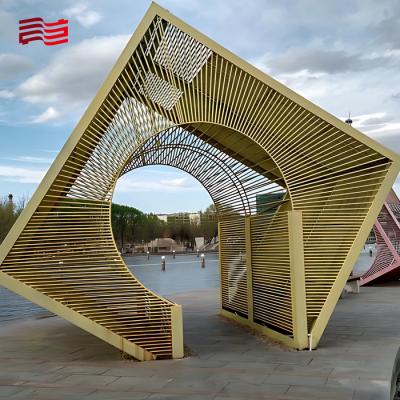 China Stainless Steel Gallery Frame Park Landscape Installation for 's Public Green Spaces for sale