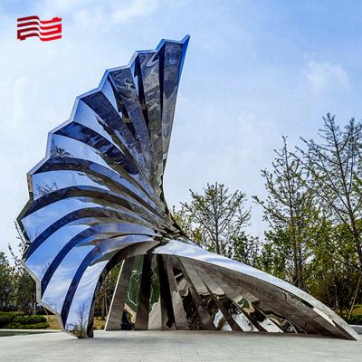 China Large Stainless Steel Park Sculpture for Landscape Modern Metal Landscape Sculpture for sale