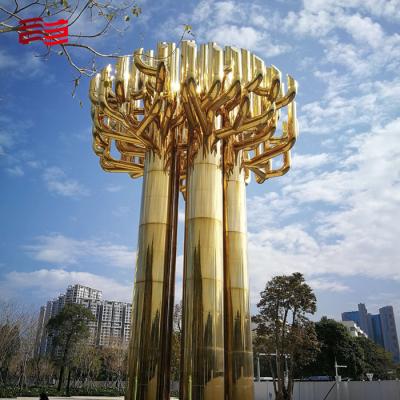 Cina Grande scultura di alberi in acciaio inossidabile Arte pubblica urbana personalizzata per la personalizzazione quadrata in vendita