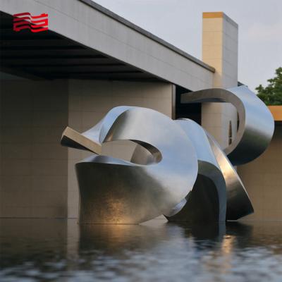 Cina Stile modernistico Sculpture in acciaio inossidabile a forma personalizzata per ornamenti artistici per cortili in vendita