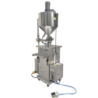 China Work Efficiently High Viscosity Heating Semi-automatic Mixing Paste/Cream Gel Material Filling Machine for sale