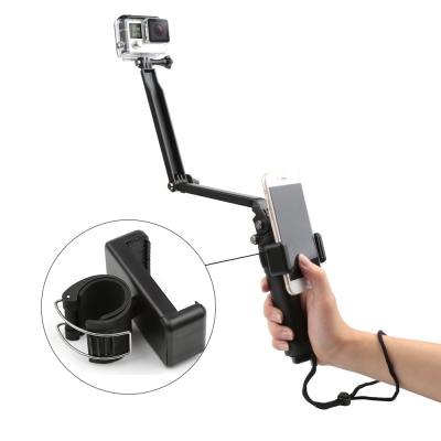 China Easy to Use and Convenient S /Lsize Selfie Stick Monopod Phone Camera Lock Clip for Gopro Hero 5 4 3+ SJ4000 XiaoYi Camera for sale