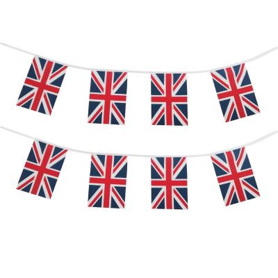 China High Quality Health Care Institutes Rectangle Union Jack Bunting Flag Polyester UK National Bouncing Flags for sale