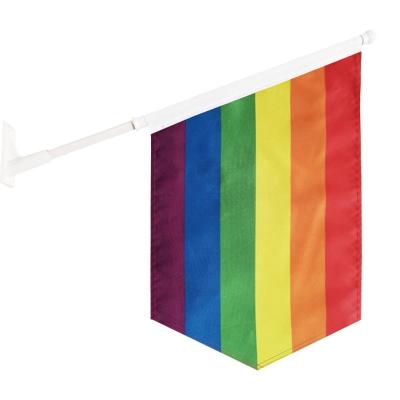 China Health Care Institute High Quality Rainbow Outdoor Polyester Printed Wall Flag LGBT UK Gay Pride Flag Banner for sale