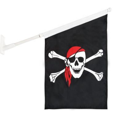 China Health Care Institute High Quality Pirate Outdoor Polyester Printed Skeleton Wall Flag Jolly Roger Flag Banner for sale