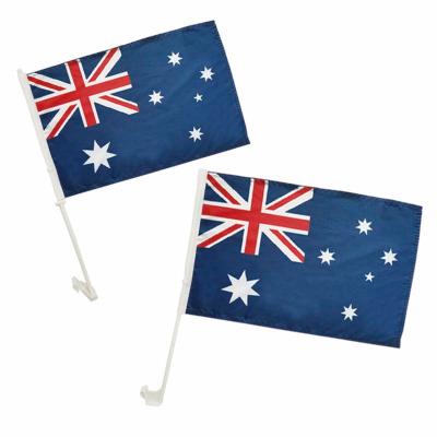 China Healthcare Institutes Factory Custom Polyester Fabric Cheap Australia Car Flag for sale