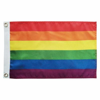 China Health Care Institutes Flying 3x5 Ft Polyester Rainbow Flag LGBT Gay Pride Flag for sale