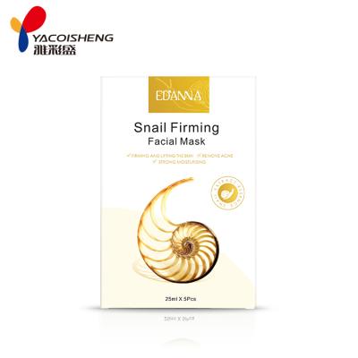 China Professional Nourishing Nourishing Mask Supplier Remove Acne Snail Firming Facial Mask for sale