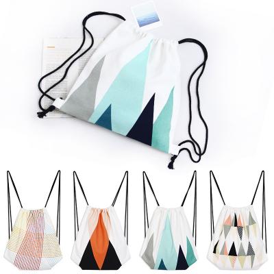 China Wholesale Recyclable Cosmetic Cotton Drawstring Bag Travel Storage Bag Can Be Customized for sale