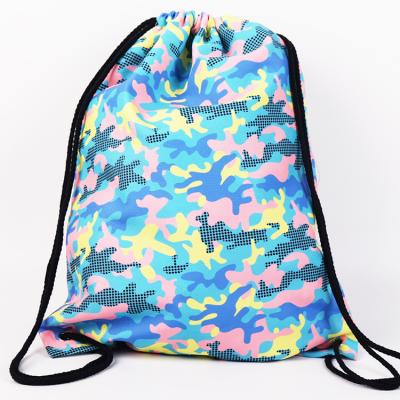 China Hot Sale Reclycled Cotton Drawstring Dust Camouflage Bag For Promotion Custom LOGO Drawstring Bag for sale